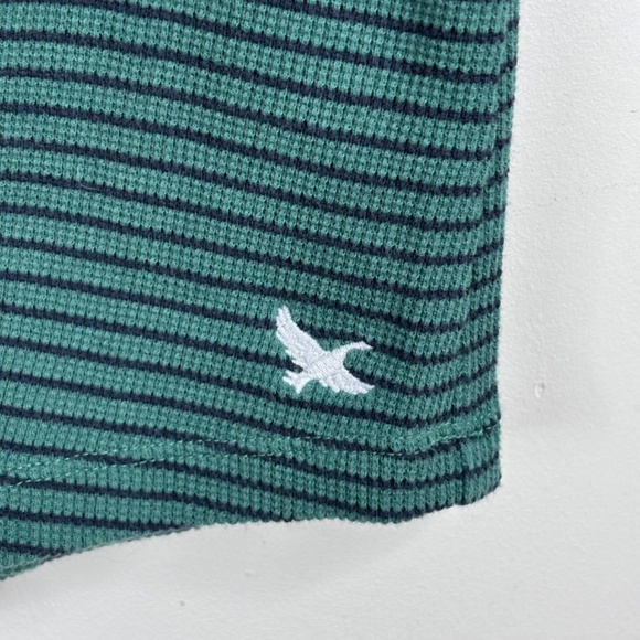 Energie Stripe Waffle Henley Alt ASO Bella Swan Twilightcore Long Sleeve Y2K XL - Picture 4 of 11